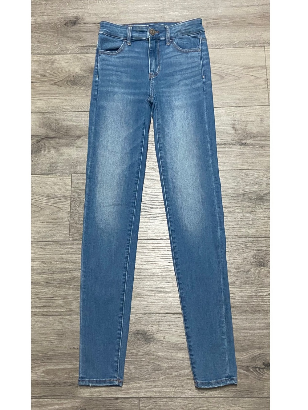 American Eagle Next Level Stretch Hi Rise Jegging Womens 0 Jeans Blue